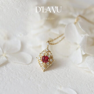 Dây chuyền nữ Dlavu 21 - Spinel đỏ