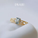 Nhẫn cầu hôn Dlavu 15 - Aquamarine